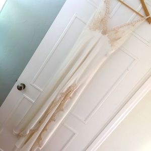 Nordstrom ivory bridal nightgown with lace trim